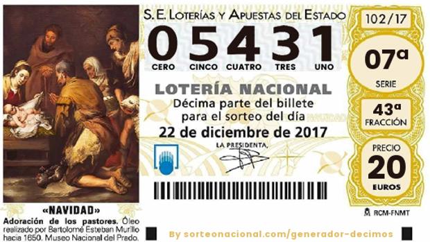 Lotería de Navidad: el 05.431, un quinto premio, cae en Dos Hermanas