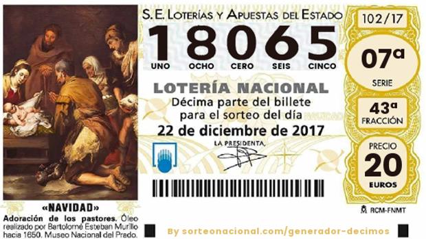 Lotería de Navidad: el 18.065, un quinto premio, cae en Vícar (Almería) y Málaga