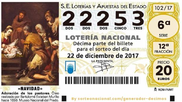 Lotería de Navidad: el 22.253, un quinto premio, cae en Sevilla en El Cerro del Águila, La Rinconada y Los Molares