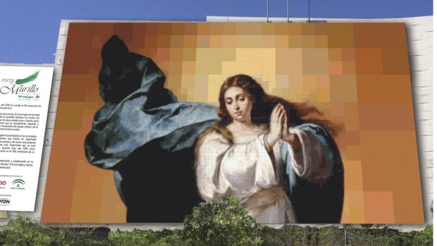 El mural de «La Colosal» sobre la fachada de El Corte Inglés optará al «Libro Guinness de los Récords»