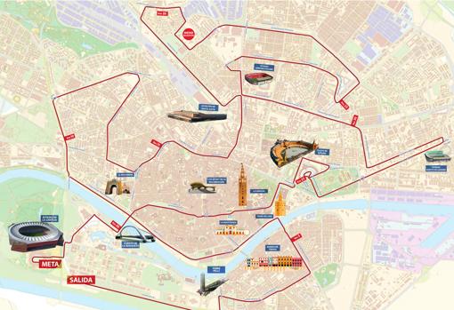 Así es el circuito de la Zurich Maratón de Sevilla 2018