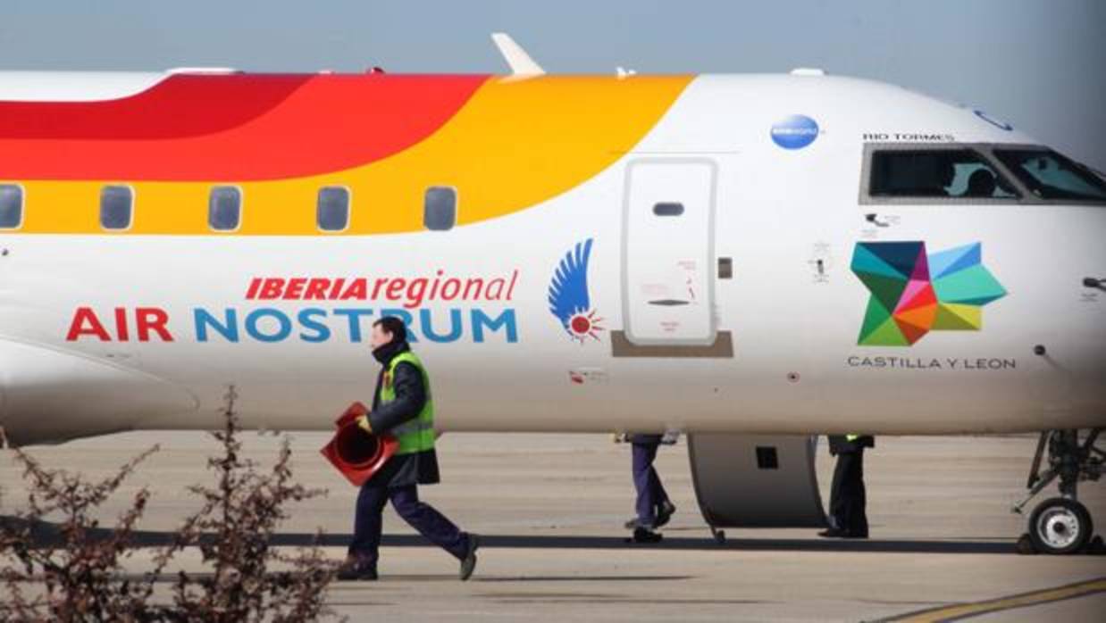 Un avión de la compañía Air Nostrum