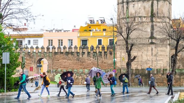 El tiempo en Sevilla: La lluvia no cesará durante toda la semana en la capital hispalense