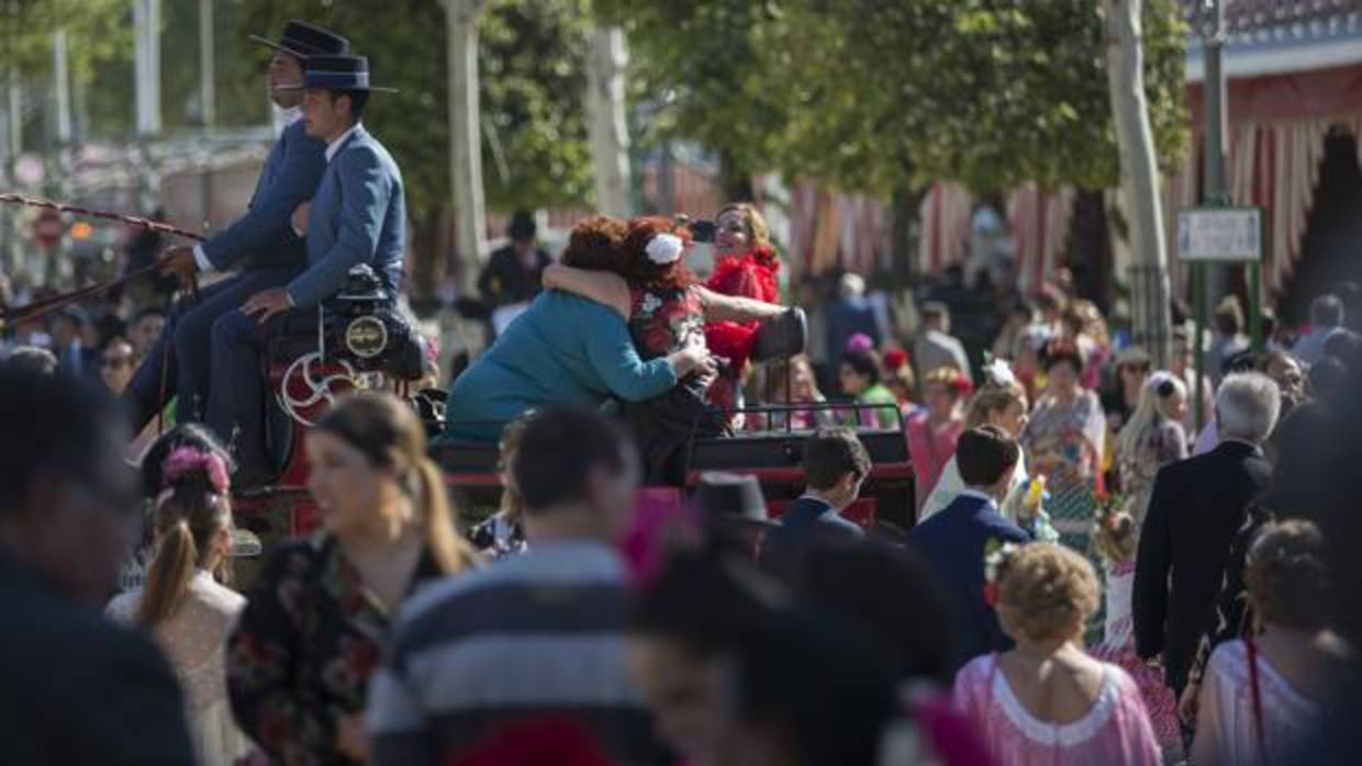 Ambiente de las calles del real este martes