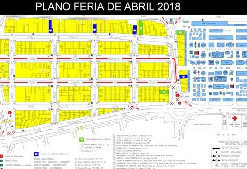 La Feria de Abril de Sevilla 2018: Mapa y plano de la Feria de Abril de Sevilla 2018