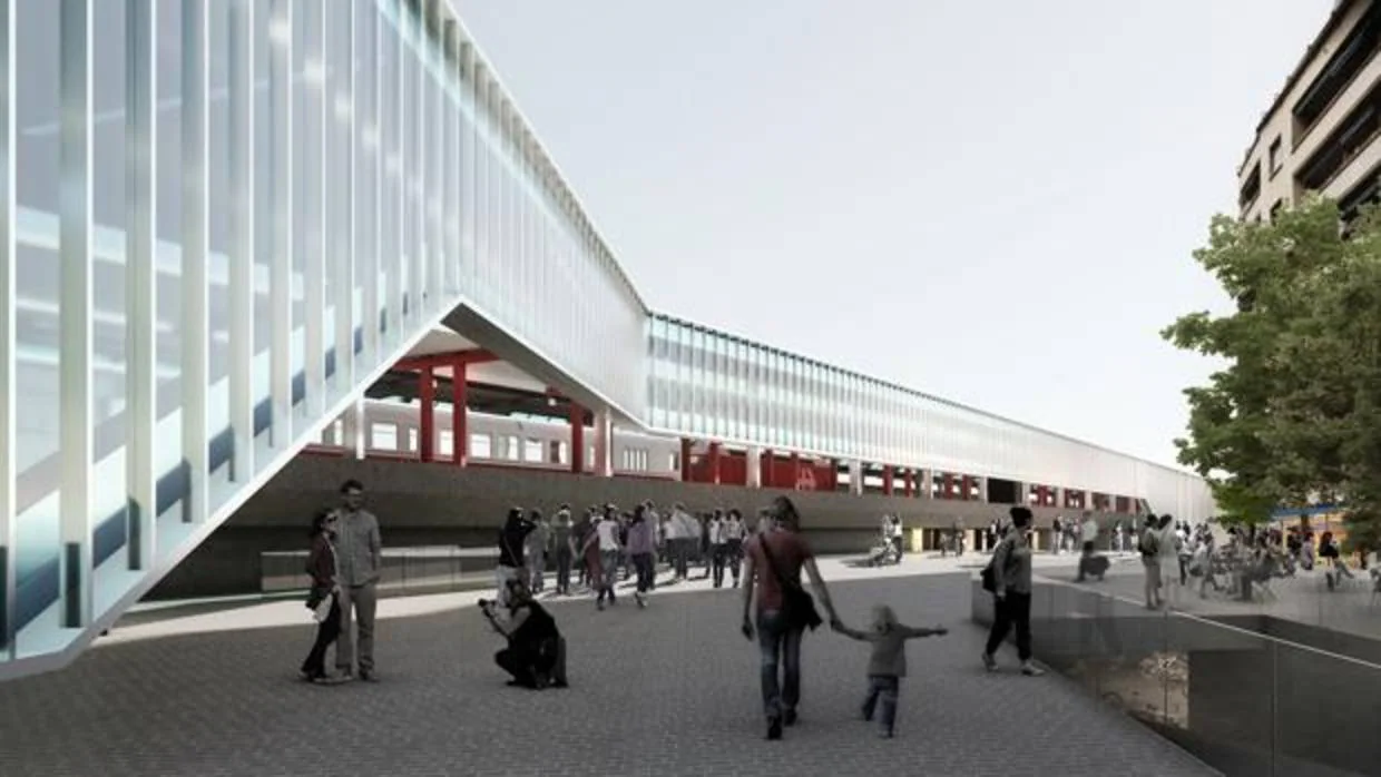 Recreación de la futura estación de trenes de Ginebra