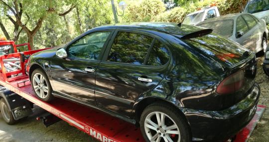 Uno de los coches sustraídos por los ladrones