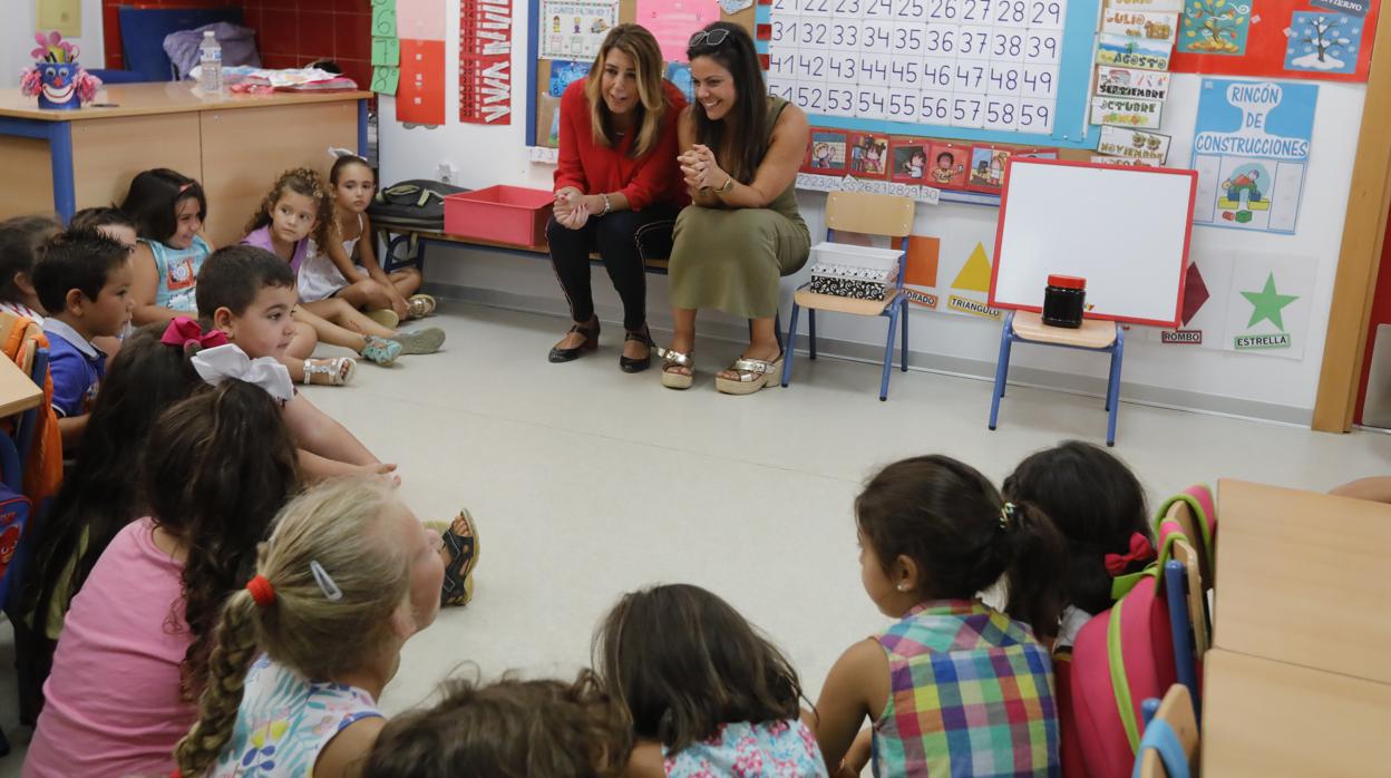 La presidenta de la Junta de Andalucía, Susana Díaz, en la inauguración del curso escolar