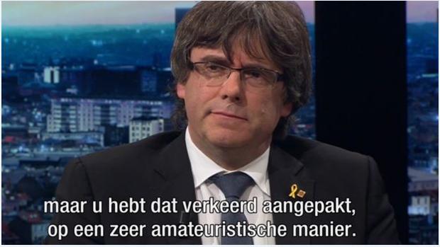 Carles Puigdemont, humillado durante una entrevista en la televisión belga