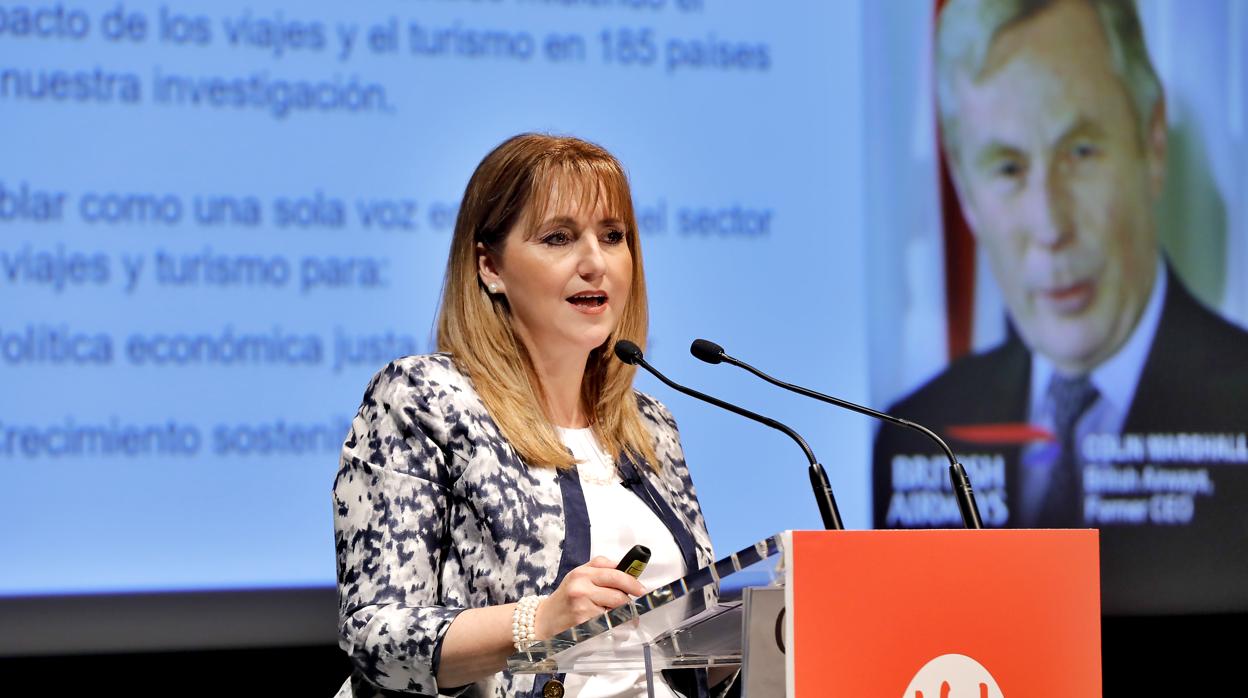 La presidenta de la WTTC, Gloria Guevara