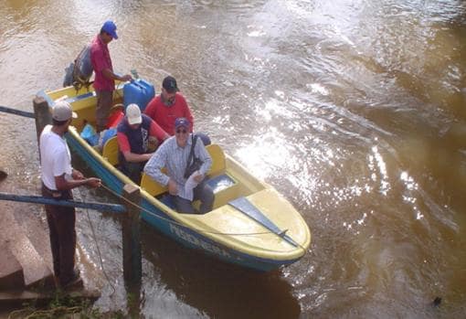 En Nicaragua, muchos de los trayectos había que realizarlos en barca