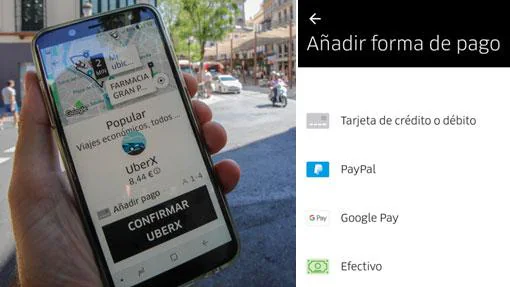 Uber permite pagar por sus servicios de cuatro formas diferentes