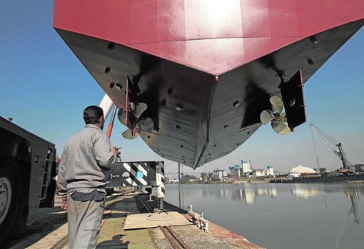 Uno de los barcos reparados en Astilleros del Guadalquivir