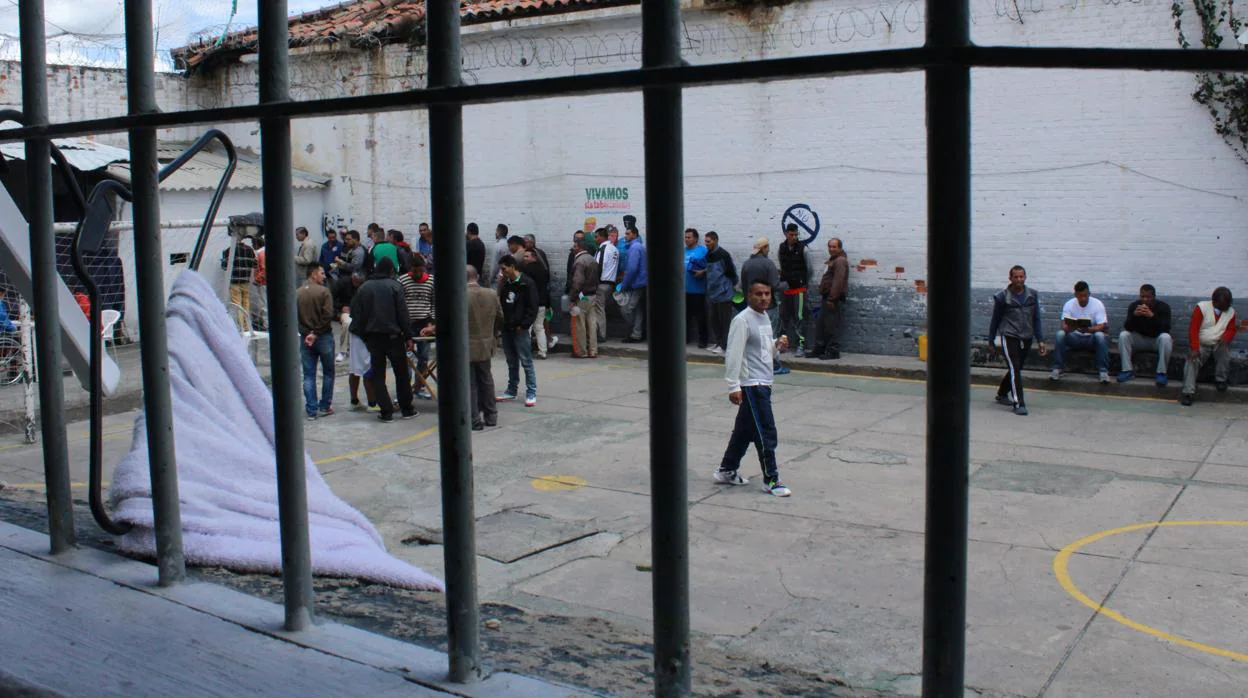 Patio de una de las cárceles colombianas con presos sevillanos