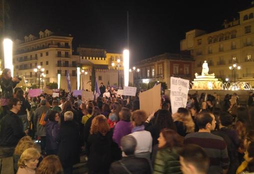La manifestación del 8-M, en la Puerta de Jerez