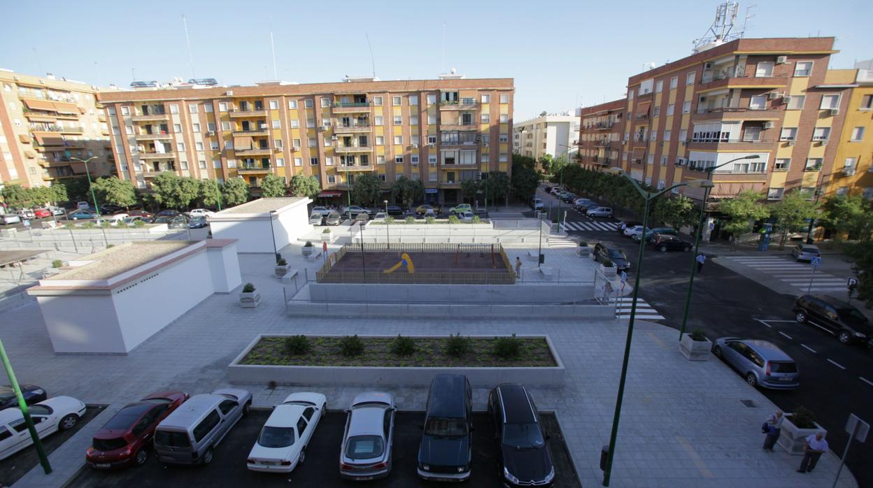 Plaza Rafael Salgado, en Bami, en cuyo subsuelo se construye un parking