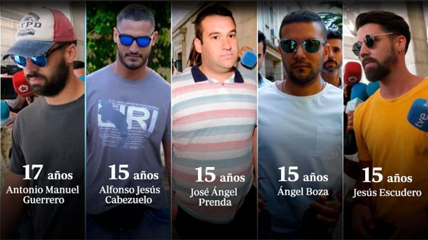 El Tribunal Supremo endurece la condena a La Manada a 15 años de prisión por violación