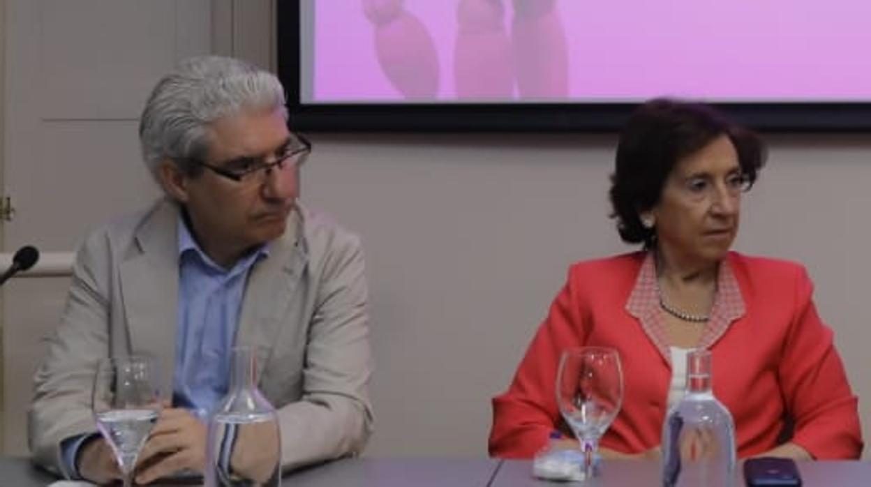 Rafael Porras, Casimiro García-Abadillo, Victoria Prego y Álvaro Ybarra participan en una mesa redonda en Cajasol