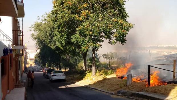 Un nuevo incendio en el Cerro del Carambolo de Camas indigna a los vecinos