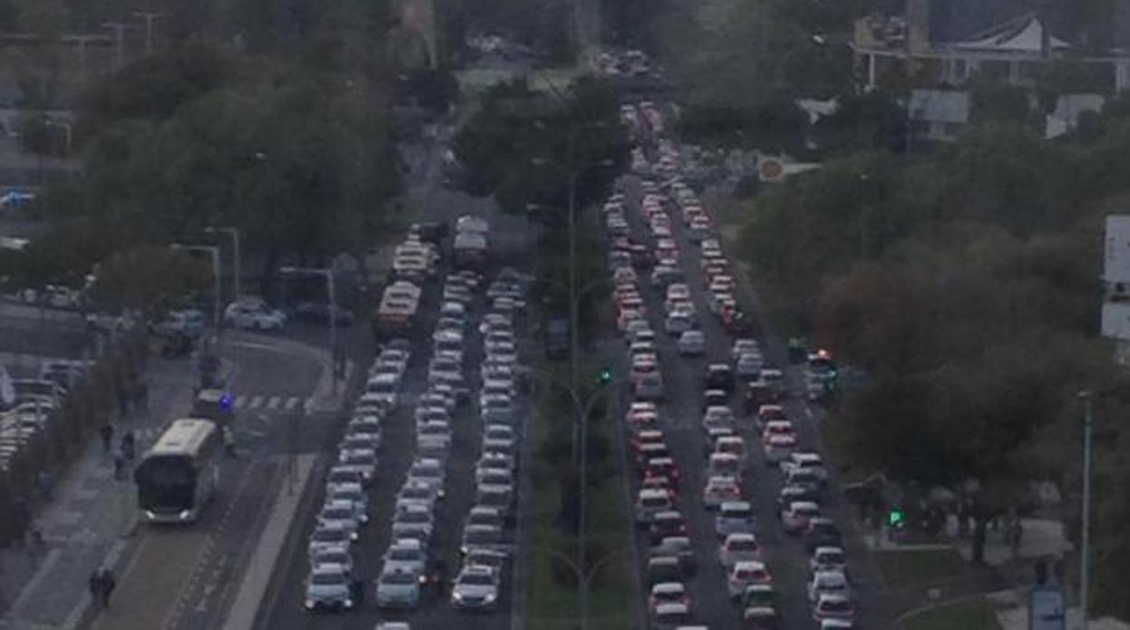 Imagen de la marcha que bloqueó los accesos al Palacio de Congresos