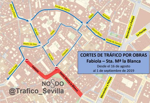 Las obras de adoquinado del Centro Histórico de Sevilla provocarán cortes totales al tráfico