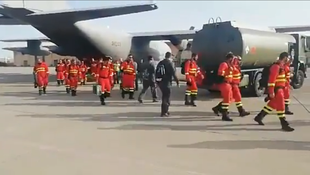 La UME envía un avión con refuerzos desde Sevilla para el incendio de Gran Canaria