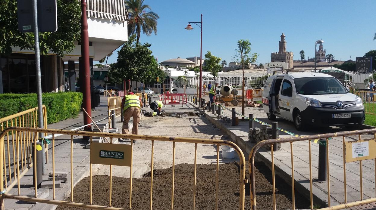 Obras en la calle Betis