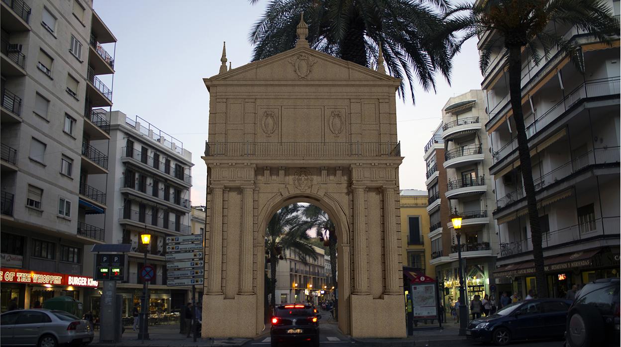 Recreación virtual de la antigua Puerta de Triana