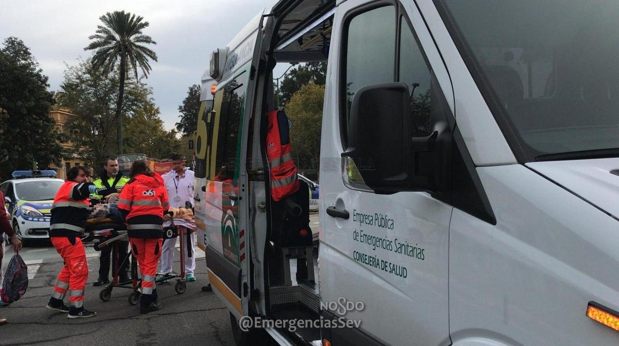 La herida ha tenido que ser trasladada en ambulancia a un centro hospitalario