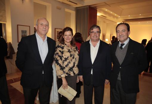 Juan Antonio Virizuela, Lucila Rodríguez de Austria, Agustín Vidal-Aragón y Rafael Bravo