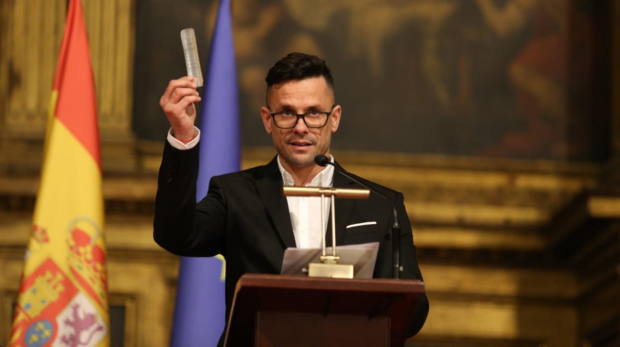 Sergio López Sanz durante su discurso