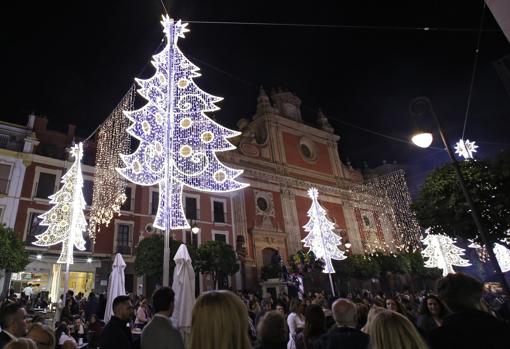 Iluminación navideña en las calles del Centro histórico