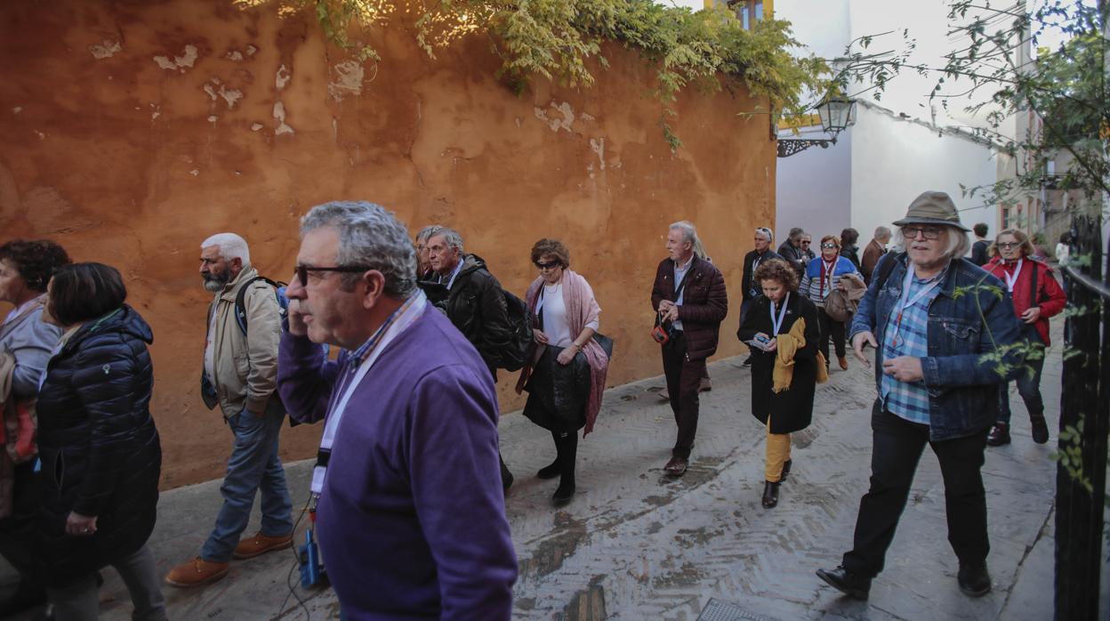 Turistas en el Casco Histórico de Sevilla