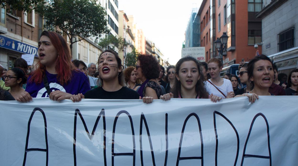 Imagen de una de las manifestaciones en apoyo a la víctima de la Manada