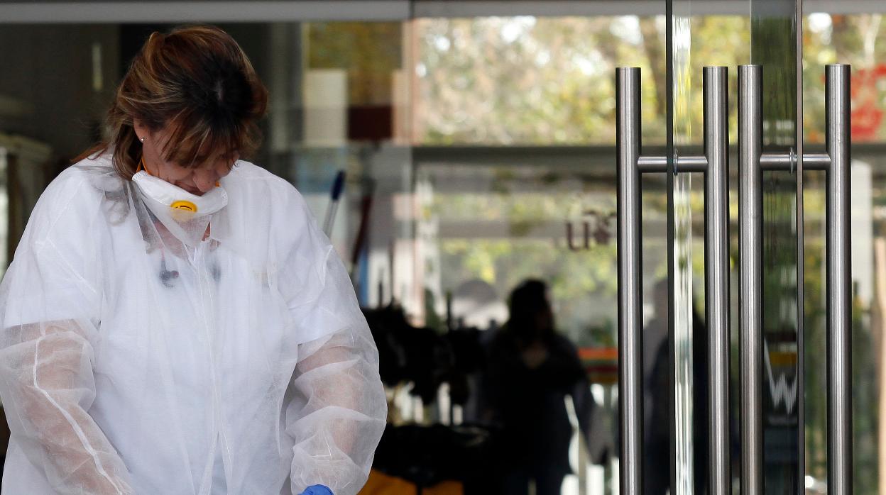 Desinfección en la facultad de Comuniación