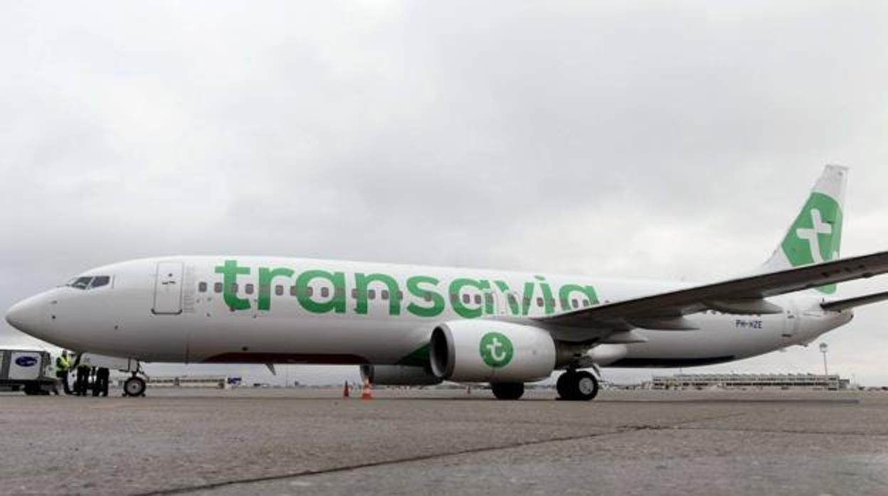 Un avión de la compañía Transavia, filial de Air France