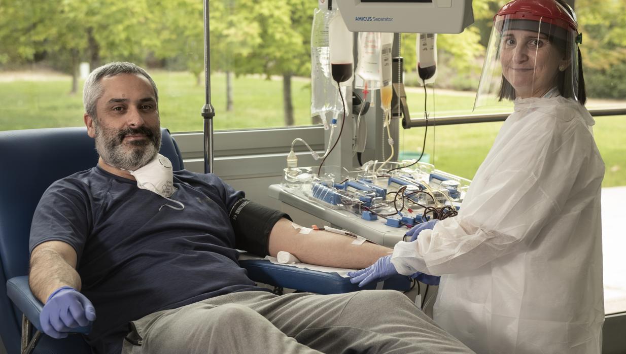 Donación de sangre en un centro hospitalario