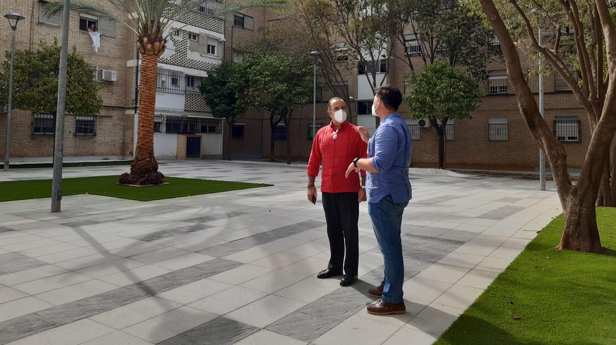 Visita a las obras del delegado del Distrito San Pablo-Santa Justa, Francisco Páez