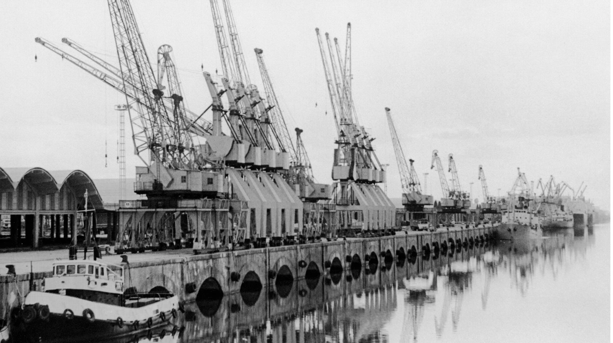 Muelle de Tablada hacia 1960