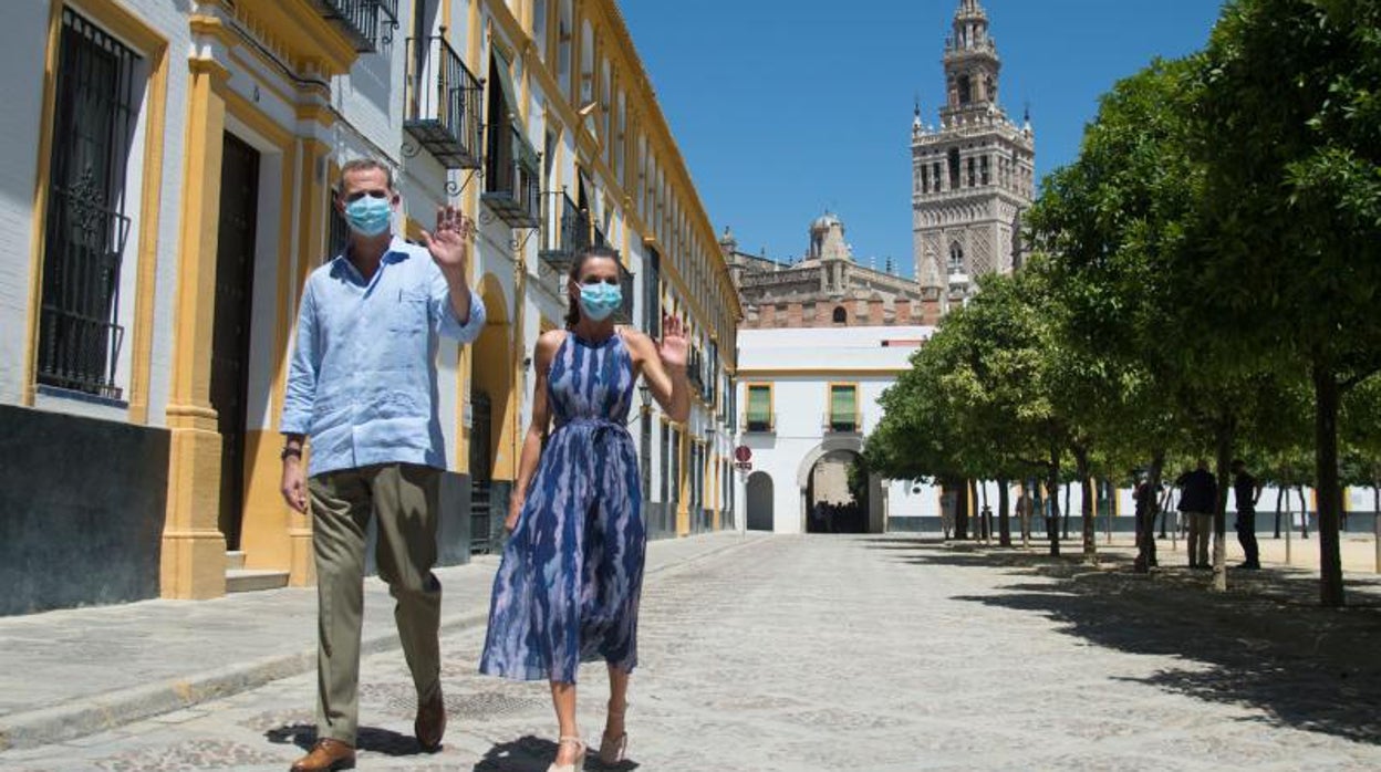 Don Felipe y Doña Letizia en la visita del pasado verano a Sevilla