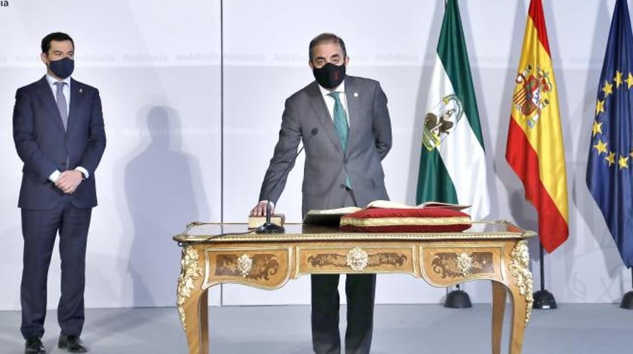 Miguel Ángel Castro, durante su toma de posesión en San Telmo