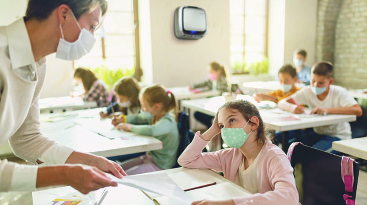 Muchos centros escolares han instalado purificadores de aire