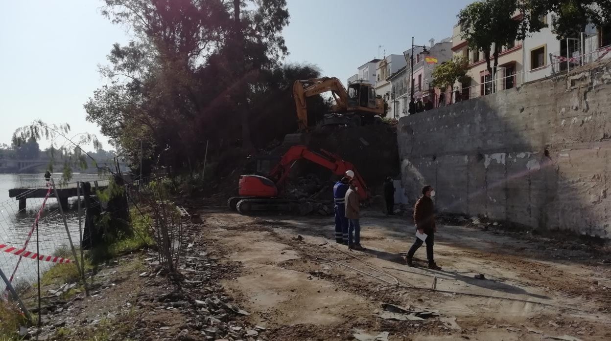 Aspecto actual de la margen del río donde estaba la comisaría