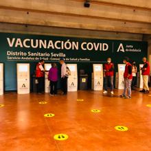 El estadio de la Cartuja de Sevilla comienza este jueves a funcionar como centro de vacunación masiva frente al Covid