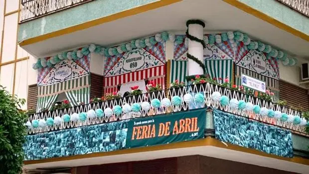 El balcón del número 21 de la calle Asunción, primer premio del Concurso de Balcones de Feria 2021