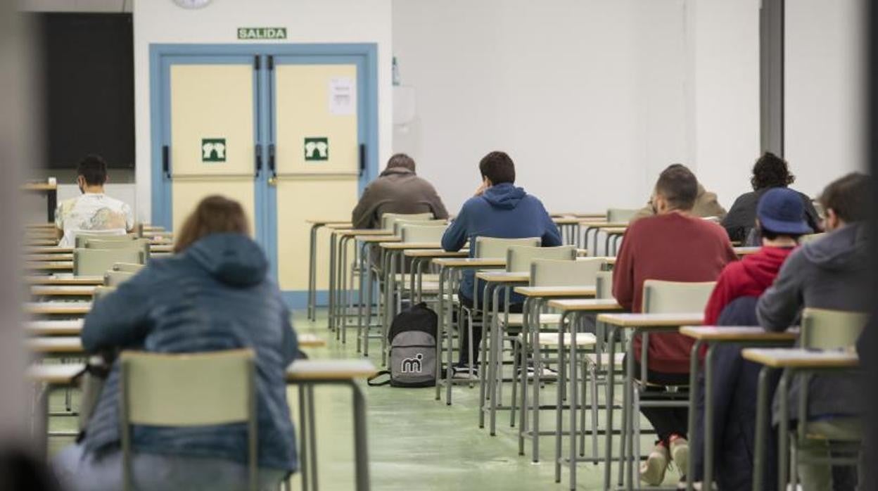 Un examen en la Universidad de Sevilla