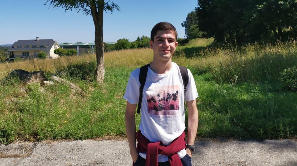 Luis Fernando, este jueves en el Camino de Santiago