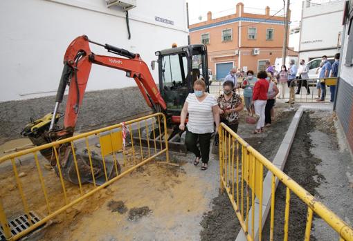 Obras de renovación de saneamiento en Torreblanca