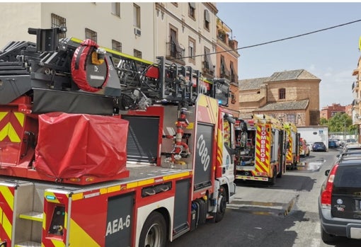 Efectivos de Bomberos desplazados hasta el lugar