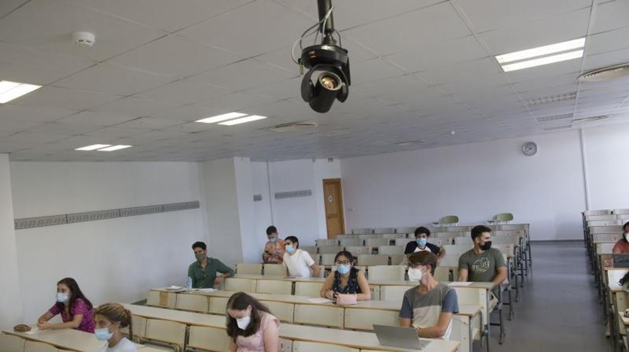 Un examen durante el pasado curso en la UPO